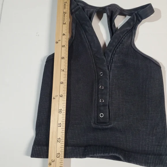 FP Movement by Free People Charcoal Ribbed Tank Top - Picture 6 of 7